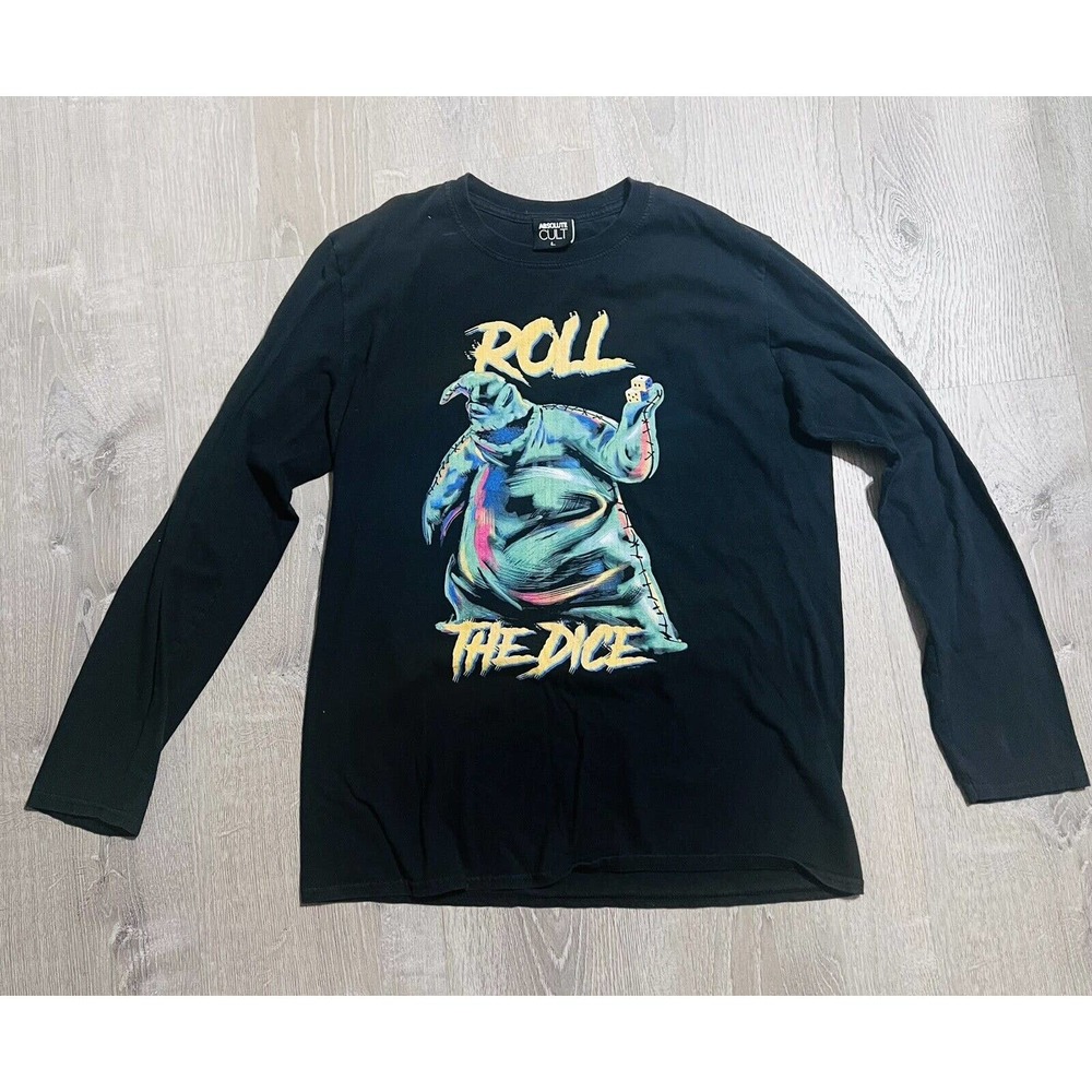 Absolute Cult Nightmare Before Christmas Black Oogie Long Sleeve Shirt Size L